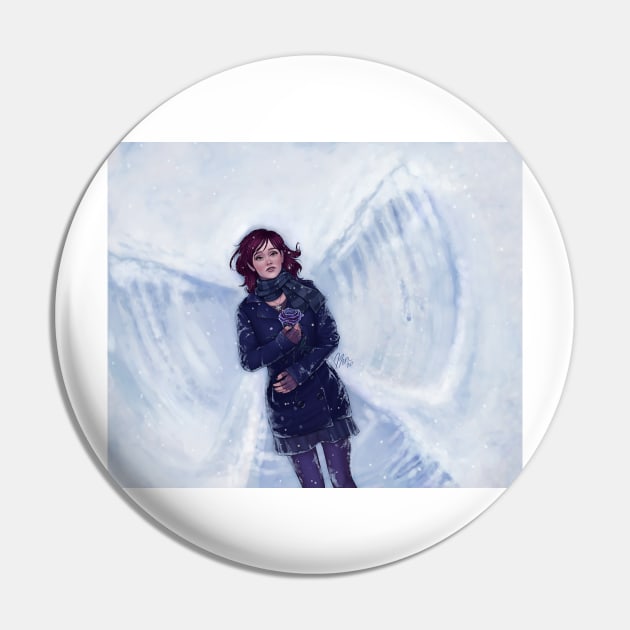 Snow Angel Pin by terasart