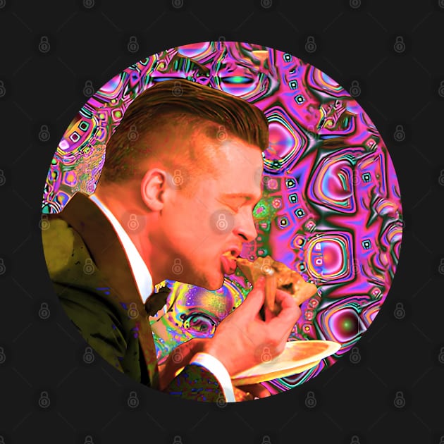 Brad Pitt eating magic pizza by Funky Edge Underground