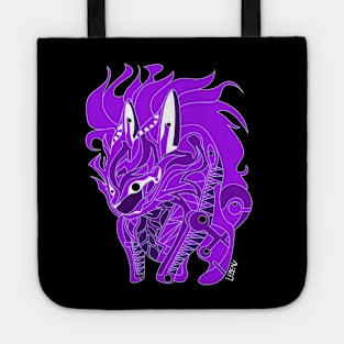 esquilax rabbit hunger of fire ecopop kaiju beast art in black purple Tote