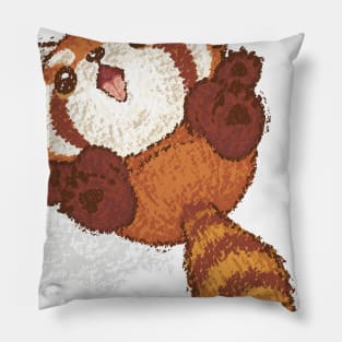 Red panda jump Pillow