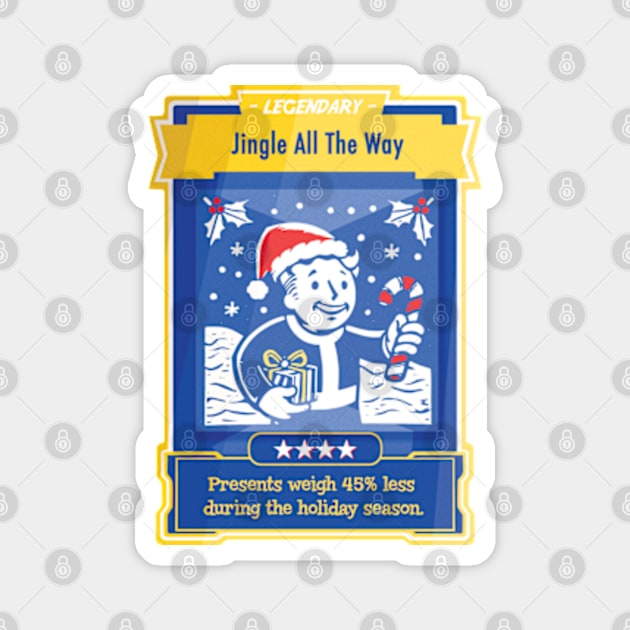 Fallout Christmas Perk Card Magnet by katmargoli