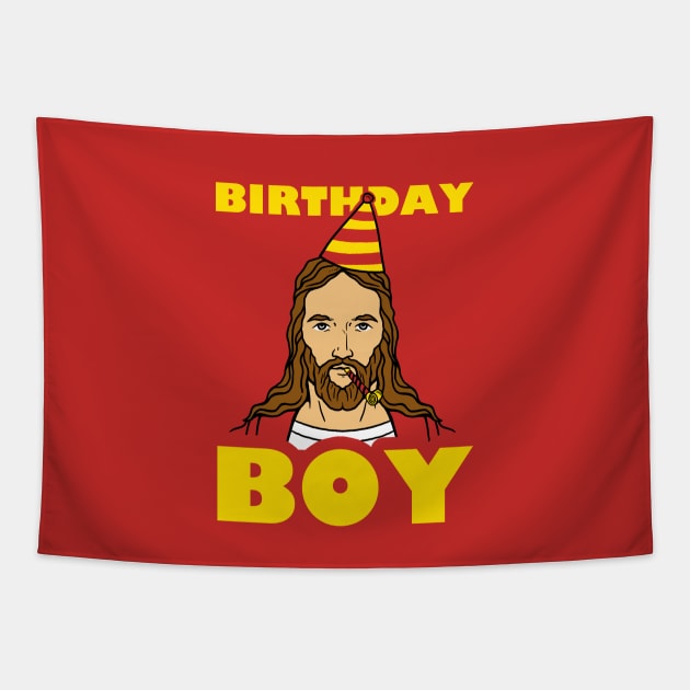 Birthday Boy Tapestry by dumbshirts