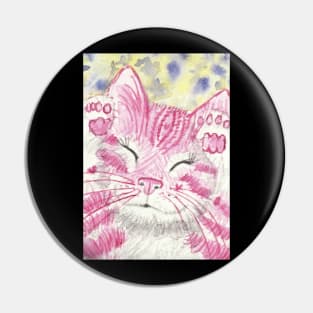 Happy Cat pink Pin