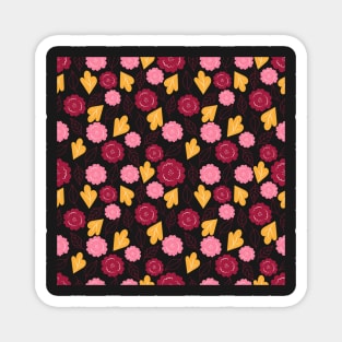 Flowers and Leaf Pattern Magnet