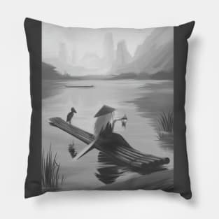 Silent lake Pillow