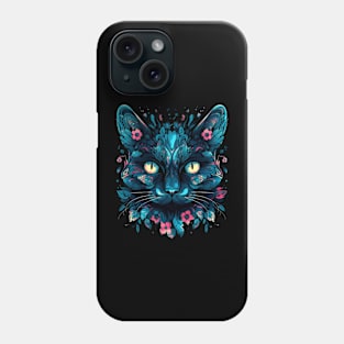 Cat with Flower Phone Case