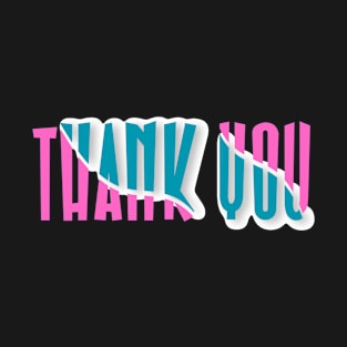 Thank You Lettering With Shadow T-Shirt