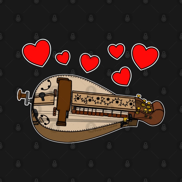 Valentines Hurdy Gurdy Gurdyist Wedding Musician by doodlerob