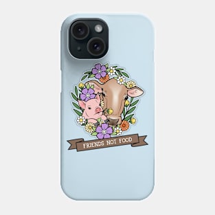 Friends Not Food Vegan Vegetarian Veganism Animal Rights Phone Case