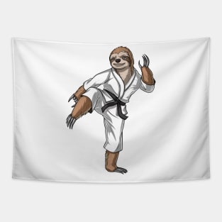 Sloth Karate Tapestry