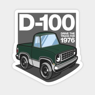 D100 - 1976 White-Base (Dark Green Iridescent) Magnet