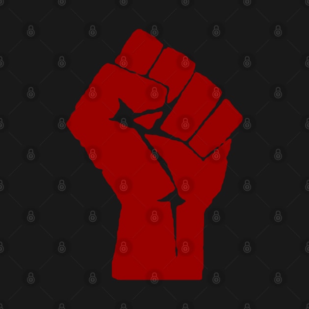 Red Raised Fist - Punk, Radical, Revolution, Leftist, Socialist, Anarchist, Social Justice by SpaceDogLaika