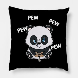 Cute Gamer Panda Console Player Gaming Pillow