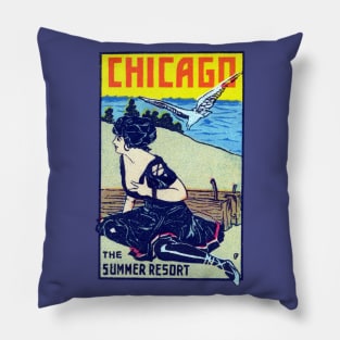 1905 Chicago, The Summer Resort Pillow