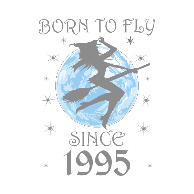 BORN TO FLY SINCE 1943 WITCHCRAFT T-SHIRT | WICCA BIRTHDAY WITCH GIFT by Chameleon Living