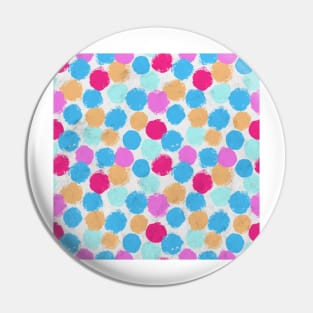 Rainbow Spots Circle Pattern Pin