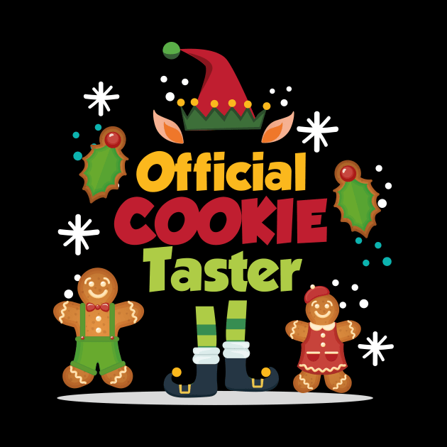 Official Christmas Cookie Taster Gingerbread Xmas Elf by JohnRelo