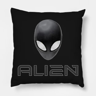 Vintage Space Alien Extra Terrestrial UFO Pillow