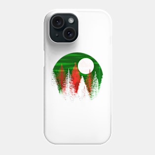 Christmas in the forest on a full moon Phone Case