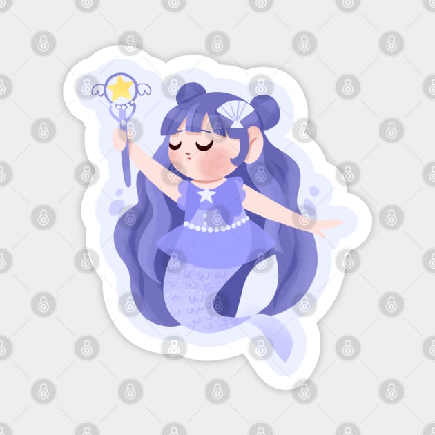 Magical Mermaid Magnet by Lobomaravilha