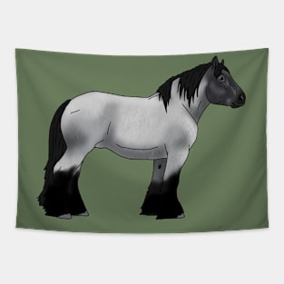 Grey Ardennes draft horse, grey horse, roan horse Tapestry