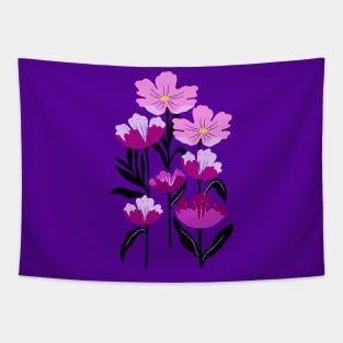 Bold purple tropical flowers Tapestry