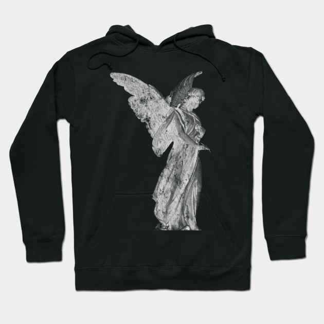 Distressed Angel Statue - Angel - Hoodie | TeePublic