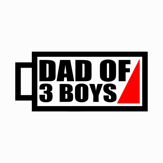 'Dad of 3 Boys' Charming Father Gift by ourwackyhome