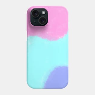 Pink sky blue purple watercolor art Phone Case