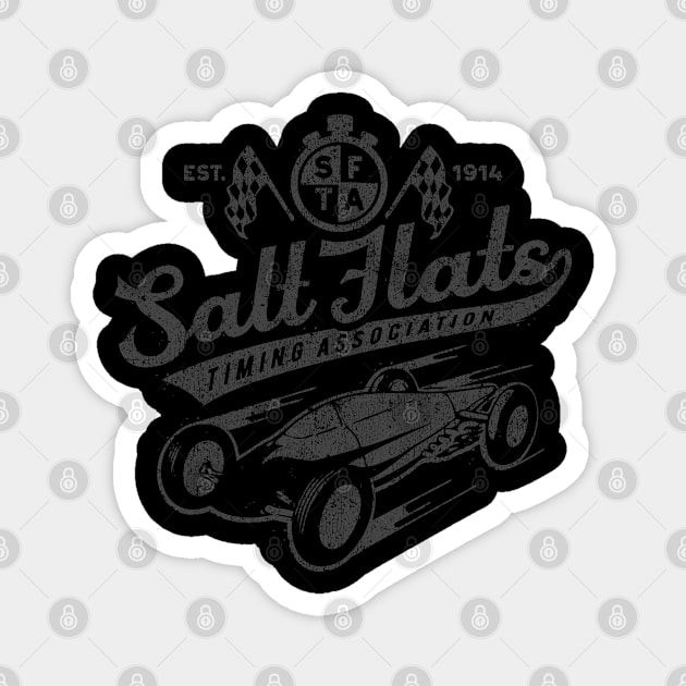 Salt Flats Land Speed Race Tee Magnet by artbitz