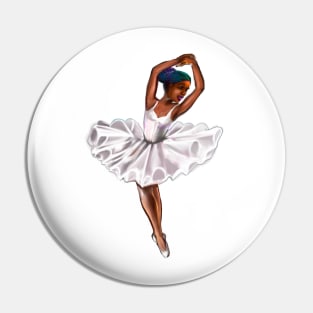 African America ballerina with ombre braids - brown skin ballerina Pin