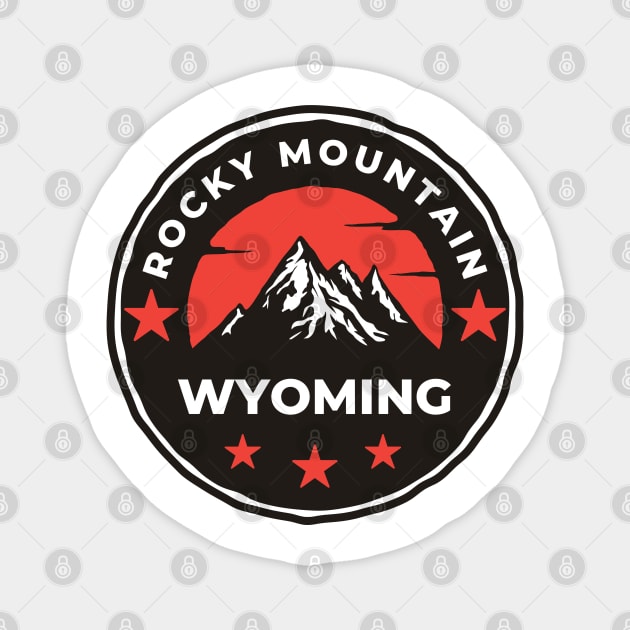 Rocky Mountain Wyoming - Travel Magnet by Famgift