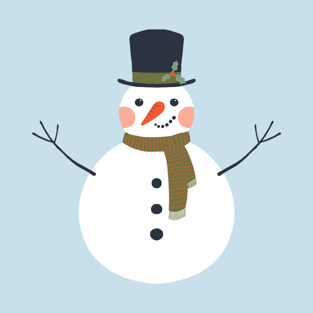 Cute snowman in a Top Hat - holiday design by Cecca Designs by Cecca