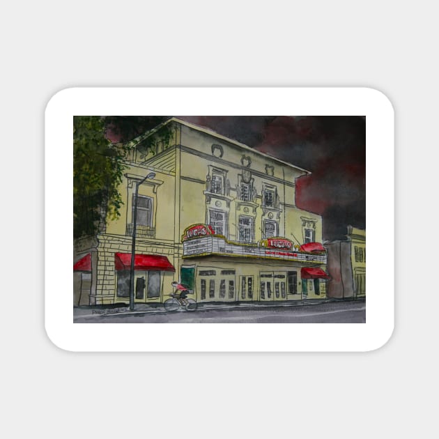 Lucas Theatre Savannah GA Art Magnet by derekmccrea