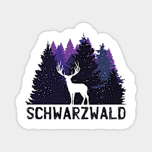 Black Forest German a Dark and Purple Forest with a and the Word in German Forest Magnet