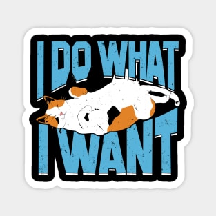 I Do What I Want Cat Lover Gift Magnet