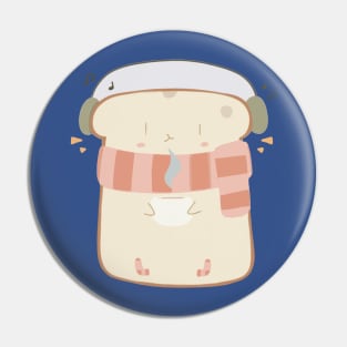 cute happy toast 2 Pin