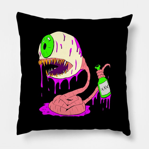 Blind Drunk Pillow by LarsBeelzebub