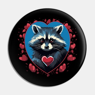 raccoon love Pin