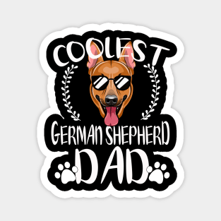 Glasses Coolest German Shepherd Dog Dad Magnet