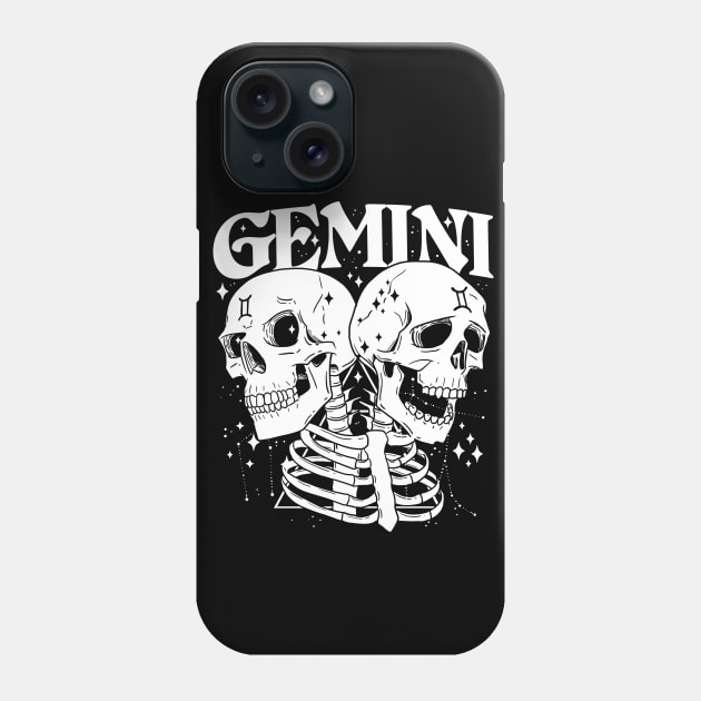 GEMINI Faery Crystal Witch Shirt Skull constellation Phone Case by Juandamurai