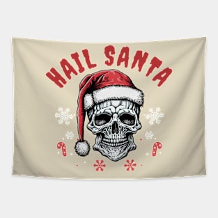 hail santa- santa skull Tapestry