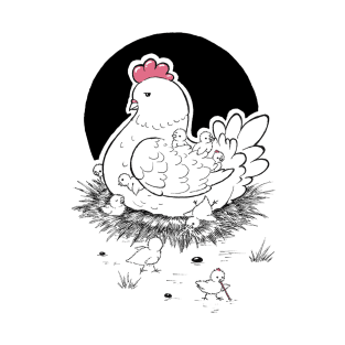 Hen with nestlings T-Shirt