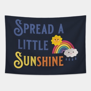 Spread a little Kawaii Sunshine with Rainbow Sun and Cloud Tapestry