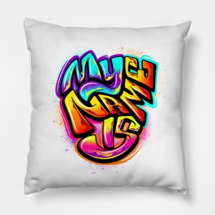 My Name is Typography Lettering Pillow