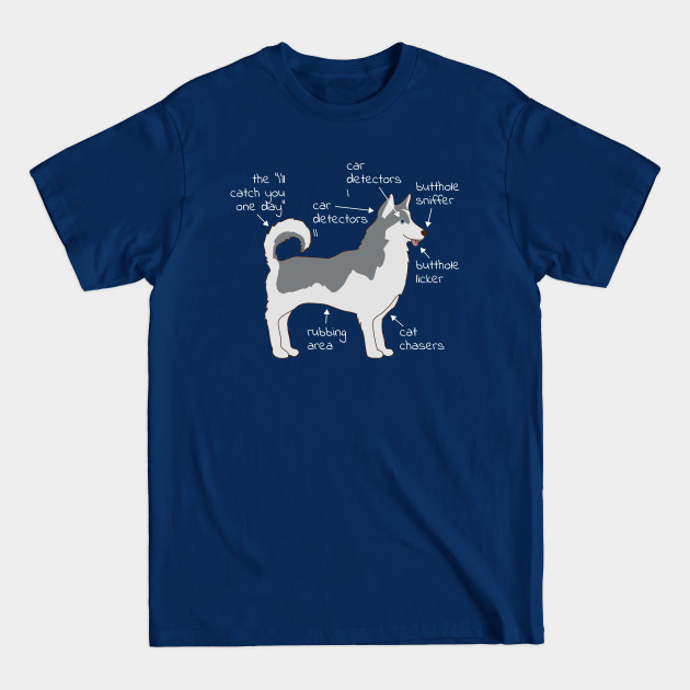 Disover Husky Dog Anatomy - Husky - T-Shirt