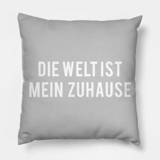 German: At Home in the World  🇩🇪 Pillow