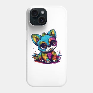 Rainbow fox pup Phone Case