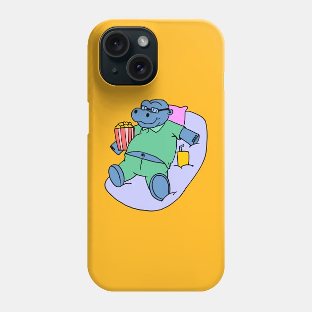 Hippo and Popcorn Phone Case by Kings Court