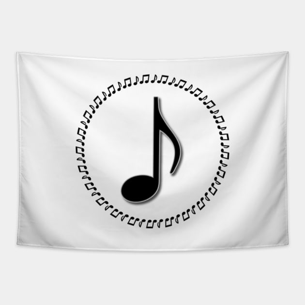 Eighth Note Music Design Tapestry by WarriorWoman